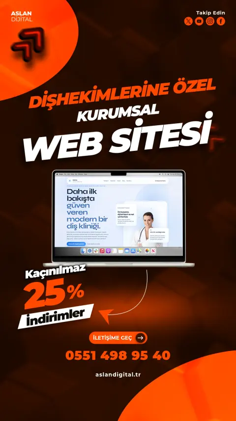 Diş hekimlerine özel kurumsal web sitesi kampanyası
