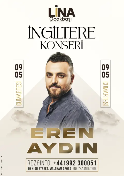 Eren Aydın Lina Ocakbaşı İngiltere konser afişi
