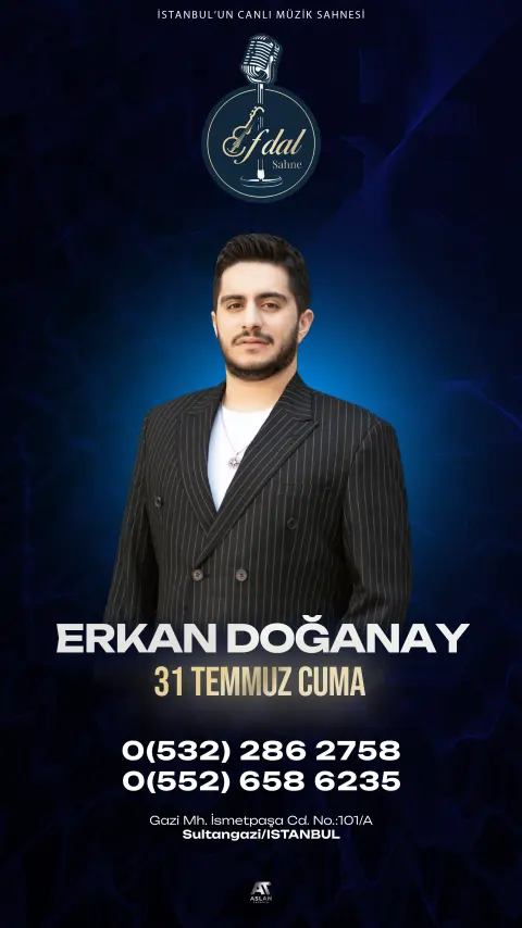 Erkan Doğanay Efdal Sahne konser afişi