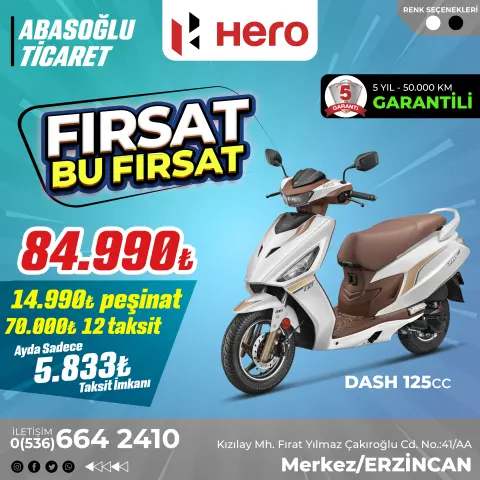 Hero Dash 125 motosiklet satış kampanyası